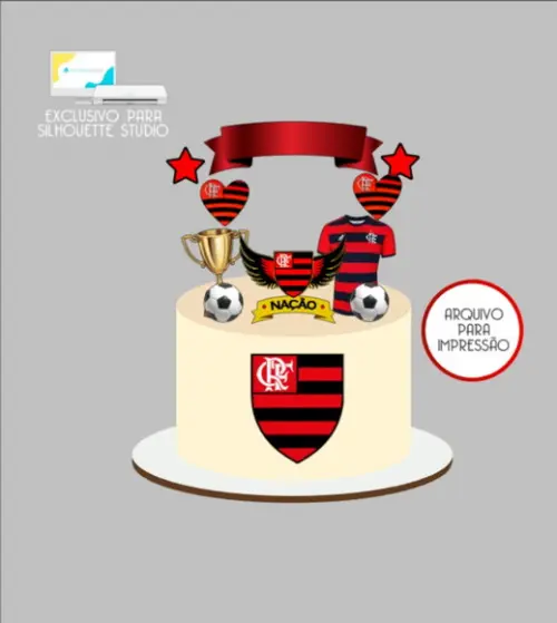 3616 - Arquivo Topo de Bolo Flamengo