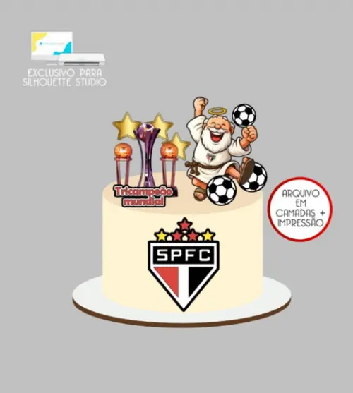 3642 - Arquivo Topo de Bolo São Paulo Futebol Mascote