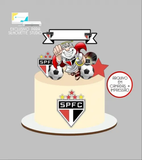 3692 - Arquivo Topo de Bolo São Paulo Futebol Mascote