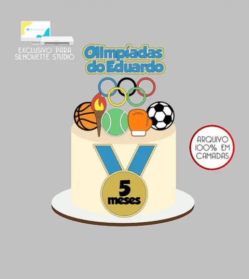 375 - Arquivo Topo de Bolo Olimpíadas