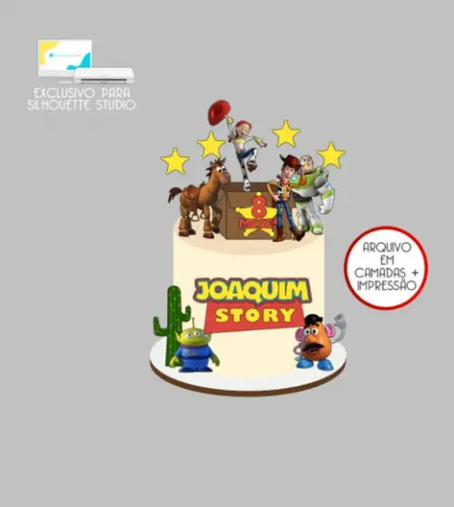 3760 - Arquivo Topo de Bolo Toy Story
