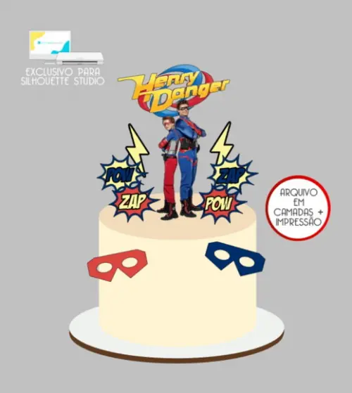 3861 - Arquivo Topo de Bolo Henry Danger