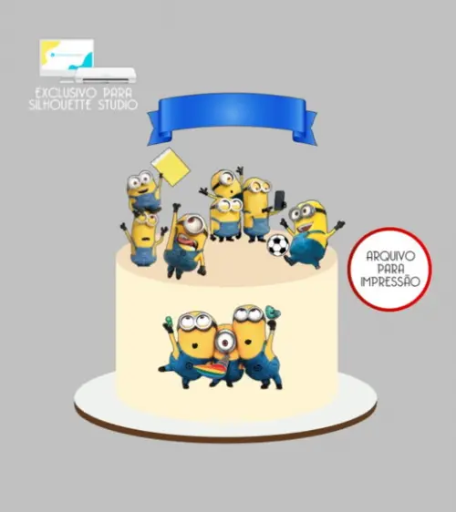 3860 - Arquivo Topo de Bolo Minions