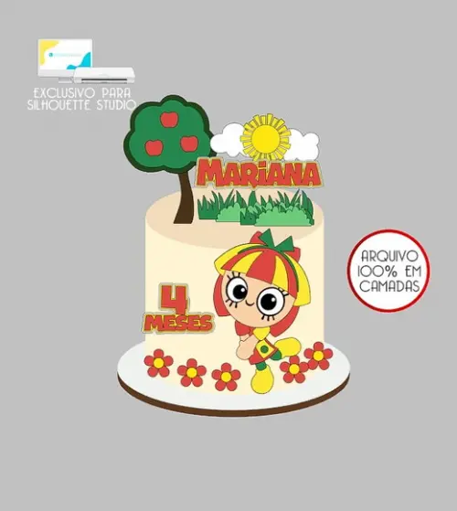 388 - Arquivo Topo de Bolo Emília Sítio do Picapau Amarelo