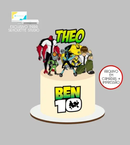 3892 - Arquivo Topo de Bolo Ben 10