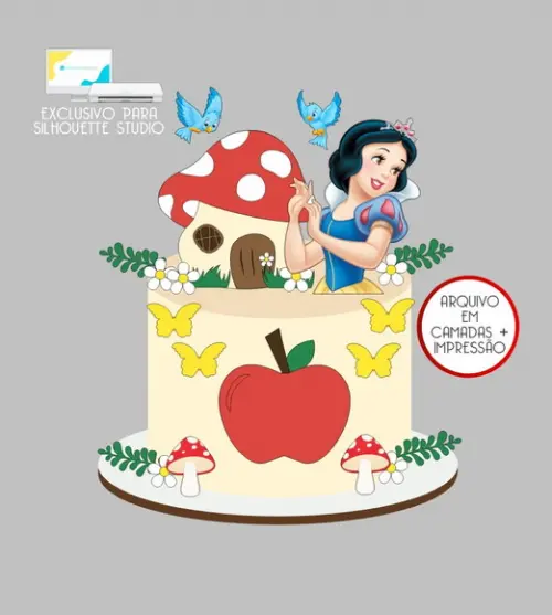 4003 - Arquivo Topo de Bolo a Branca de Neve