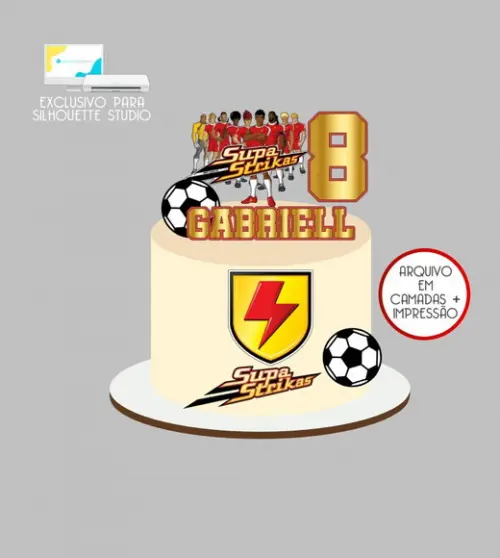 4035 - Arquivo Topo de Bolo Supa Strikas