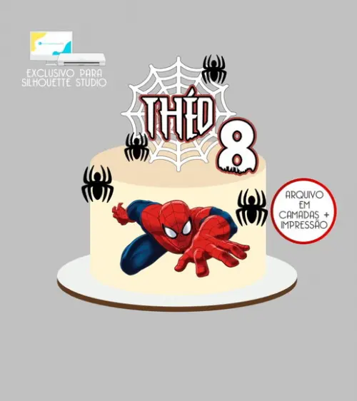 4041 - Arquivo Topo de Bolo Homem Aranha