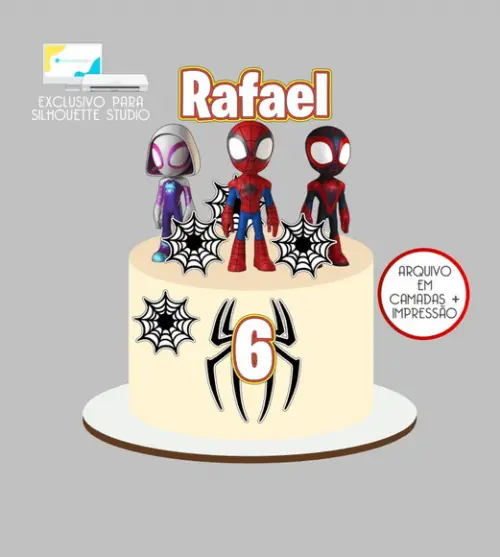 4039 - Arquivo Topo de Bolo Spidey Homem Aranha