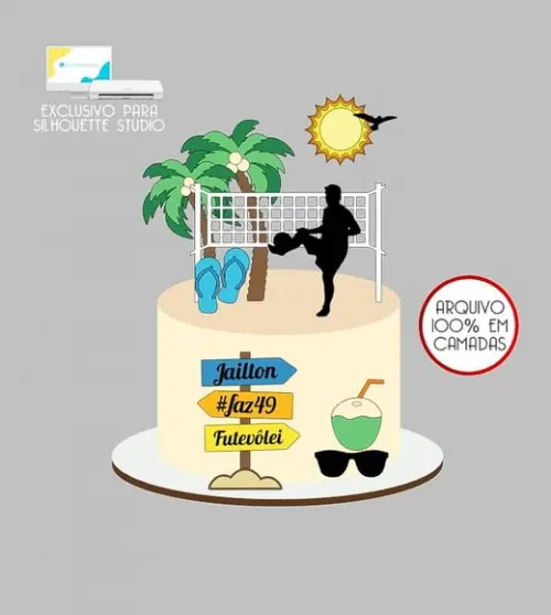 404 - Arquivo Topo de Bolo Praia Futevôlei