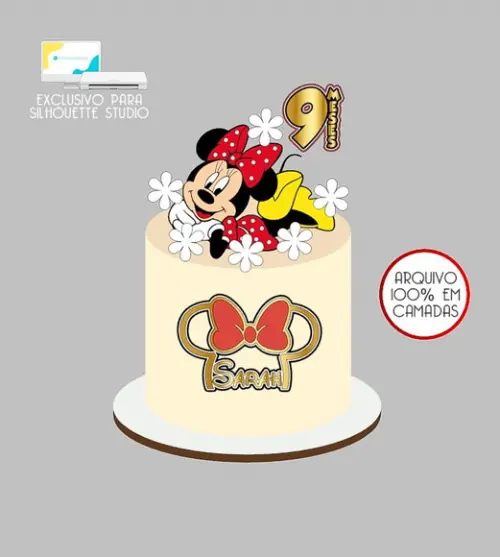 405 - Arquivo Topo de Bolo Minnie