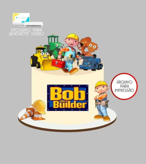 4051 - Arquivo Topo de Bolo Bob o Construtor