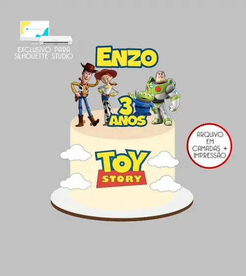 407 - Arquivo Topo de Bolo Toy Story