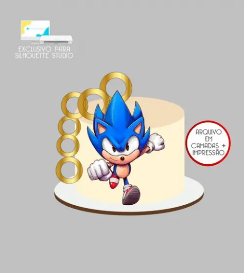 4095 - Arquivo Topo de Bolo Sonic