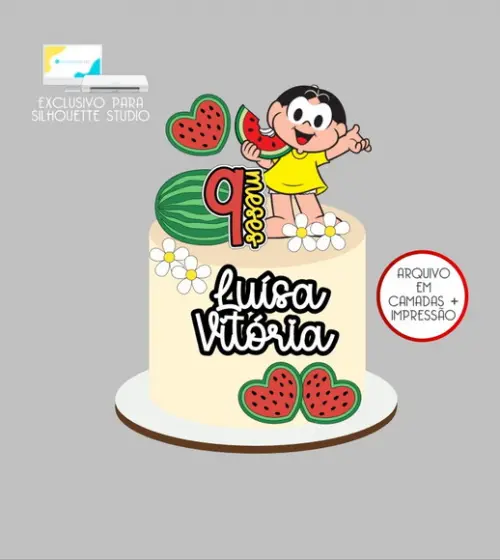 4159 - Arquivo Topo de Bolo Magali