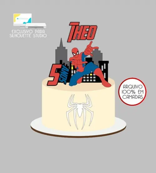 420 - Arquivo Topo de Bolo Homem Aranha