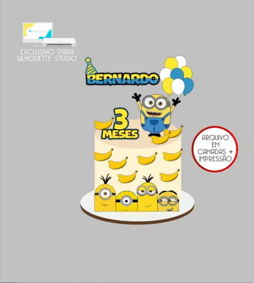 4213 - Arquivo Topo de Bolo Minions