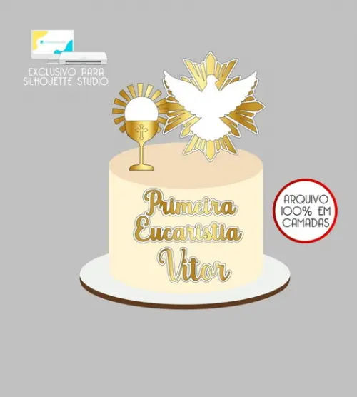 4246 - Arquivo Topo de Bolo Primeira Eucaristia