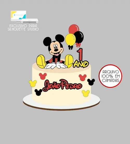 425 - Arquivo Topo de Bolo Mickey Mouse