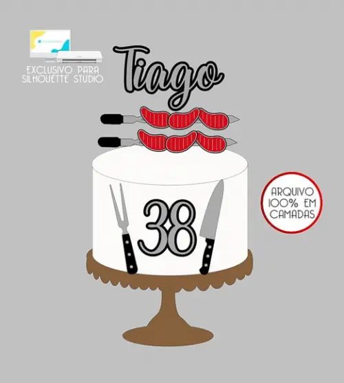 53 - Arquivo Topo de Bolo Boteco Churrasco