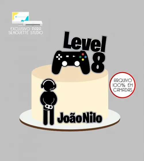 598 - Arquivo Topo de Bolo Video Game Playstation