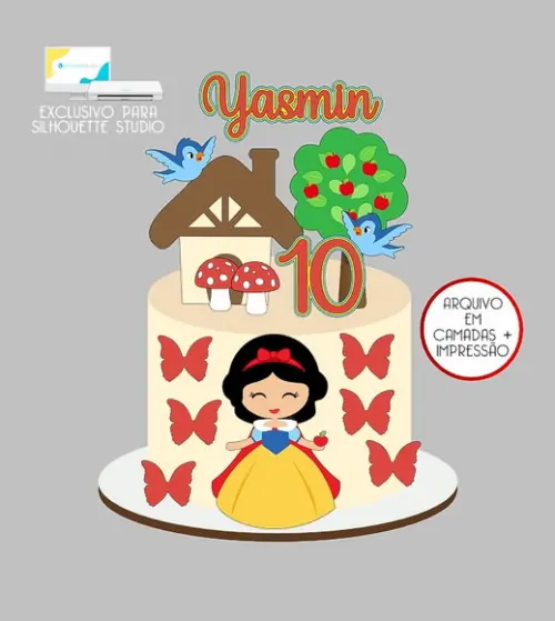 620 - Arquivo Topo de Bolo a Branca de Neve