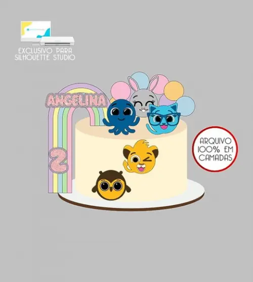 678 - Arquivo Topo de Bolo Bolofofos