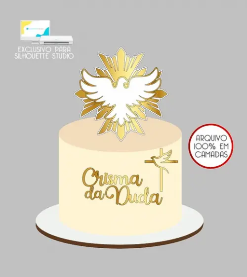 692 - Arquivo Topo de Bolo Crisma Espírito Santo