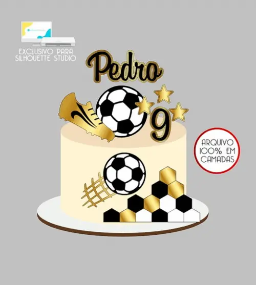 699 - Arquivo Topo de Bolo Futebol