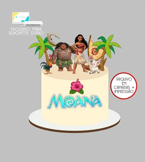 712 - Arquivo Topo de Bolo Moana