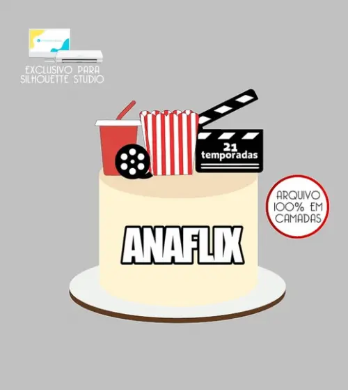 789 - Arquivo Topo de Bolo Cinema Pipoca Netflix