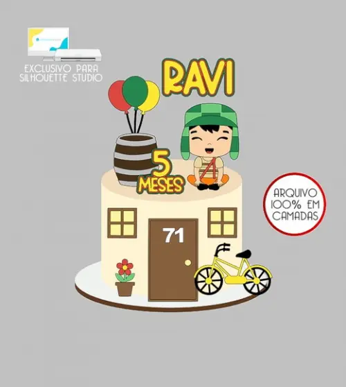 809 - Arquivo Topo de Bolo Chaves Baby