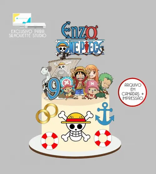 953 - Arquivo Topo de Bolo One Piece