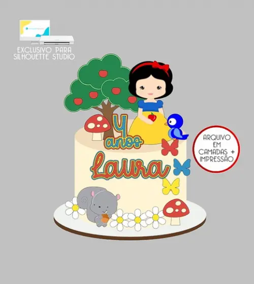 964 - Arquivo Topo de Bolo a Branca de Neve