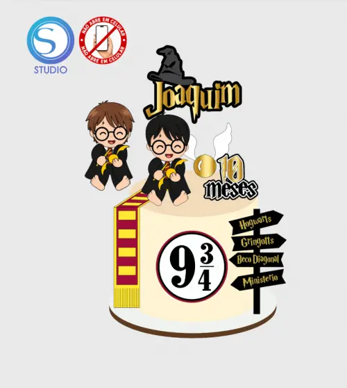 4262 - Arquivo Topo de Bolo Harry Potter Baby