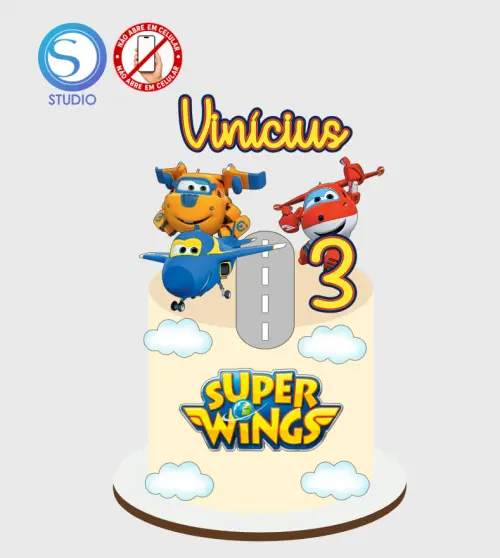 4301 - Arquivo Topo de Bolo Super Wings