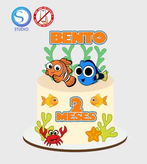 4306 - Arquivo Topo de Bolo Procurando Nemo
