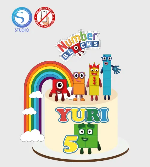 4333 - Arquivo Topo de Bolo Numberblocks