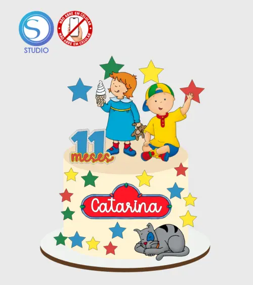 4359 - Arquivo Topo de Bolo Caillou