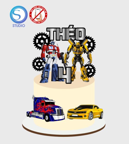 4398 - Arquivo Topo de Bolo Transformers