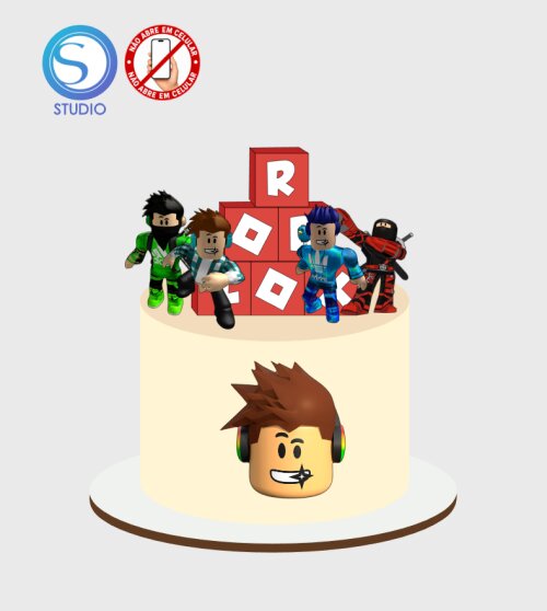 4407 - Arquivo Topo de Bolo Roblox