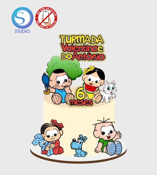 4418 - Arquivo Topo de Bolo a Turma da Mônica baby