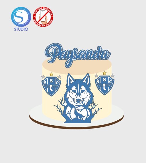 4465 - Arquivo Topo de Bolo Futebol Paysandu