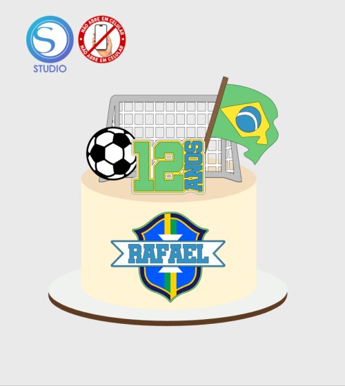 4476 - Arquivo Topo de Bolo Copa do Mundo Brasil