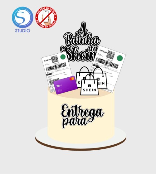 4506 - Arquivo Topo de Bolo Rainha da Shein