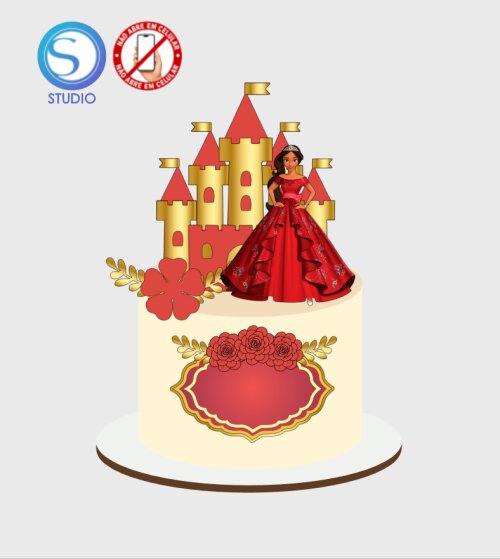 4516 - Arquivo Topo de Bolo Elena de Avalor