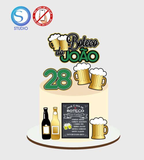 4542 - Arquivo Topo de Bolo Boteco