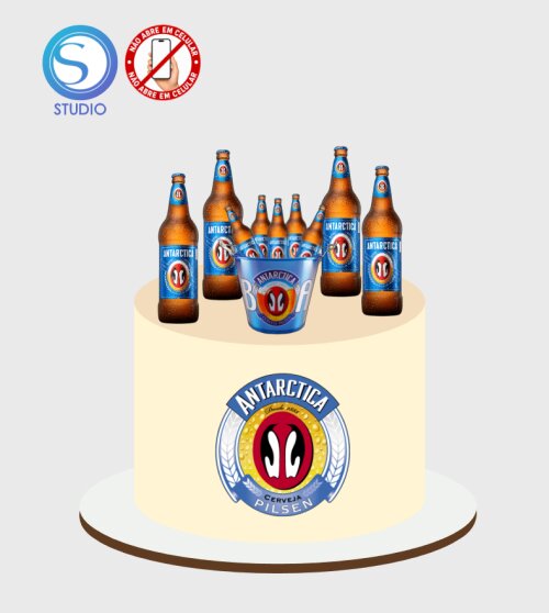 4545 - Arquivo Topo de Bolo Boteco Cerveja Antarctica