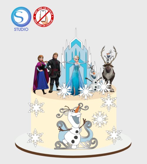 4548 - Arquivo Topo de Bolo Frozen