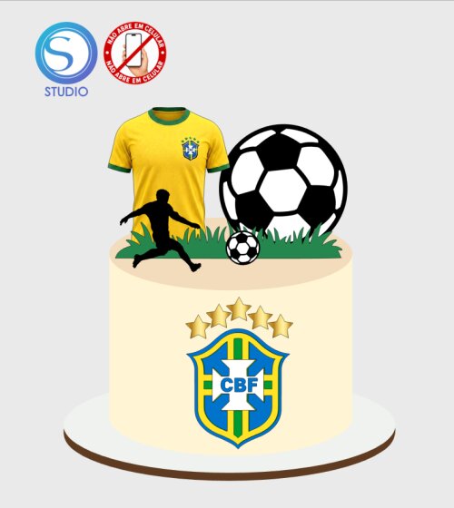 4551 - Arquivo Topo de Bolo Copa do Mundo Brasil